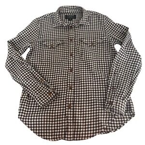 Filson Women's M Gingham Plaid Shirt‎ Western Ranchwear Cowboycore Heritage USA